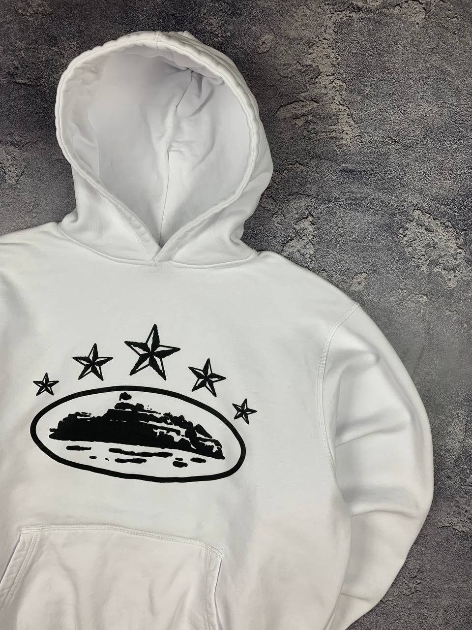 Corteiz Corteiz 5 Stars Alcatraz Men's White Hoodie Cotton Blend Size US M / EU 48-50 / 2 - 3 Thumbnail