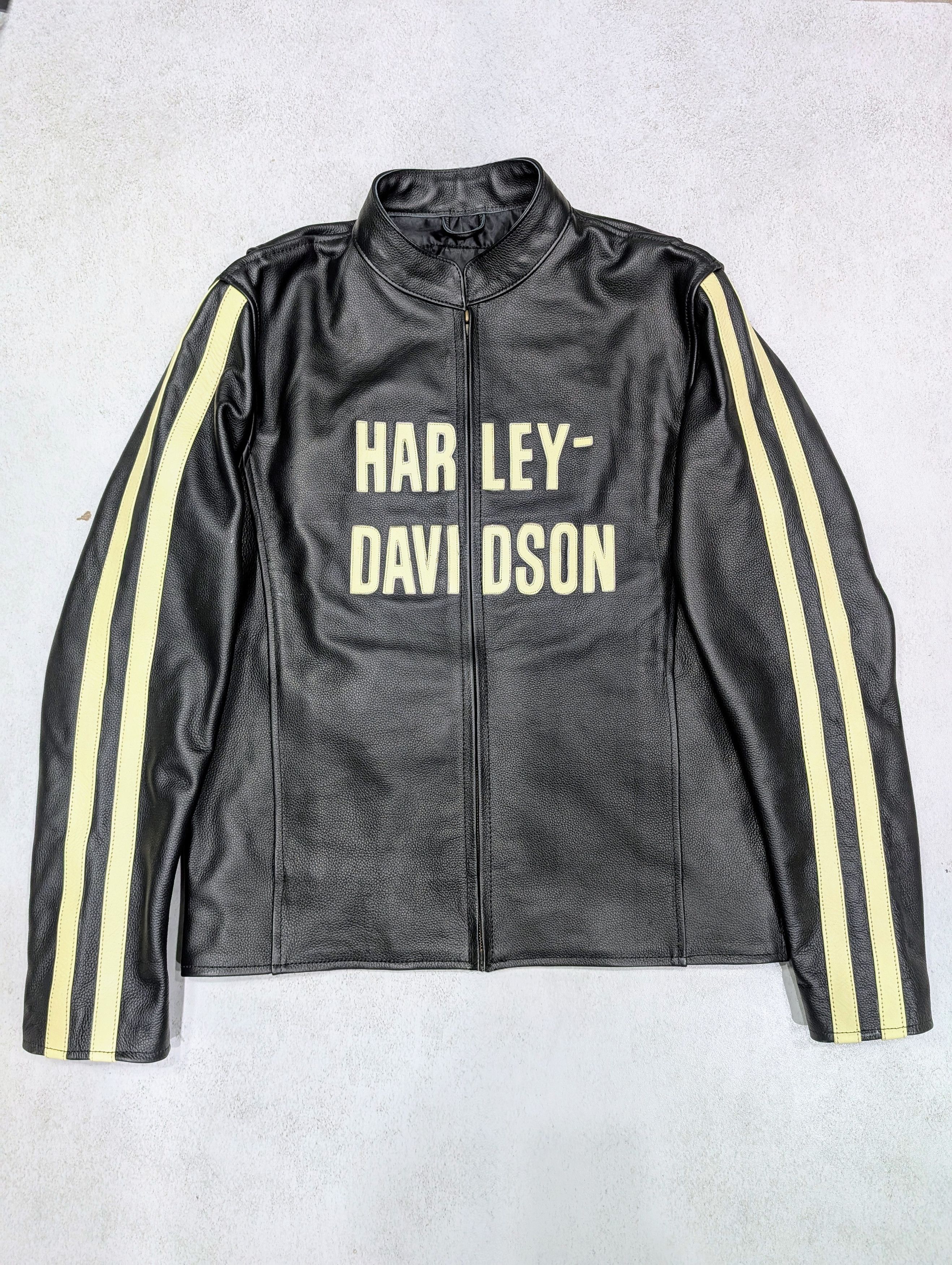 Harley Davidson 💥 Harley Davidson 💥 RARE Leather Jacket Racing Biker Size US XL / EU 56 / 4 - 1 Thumbnail