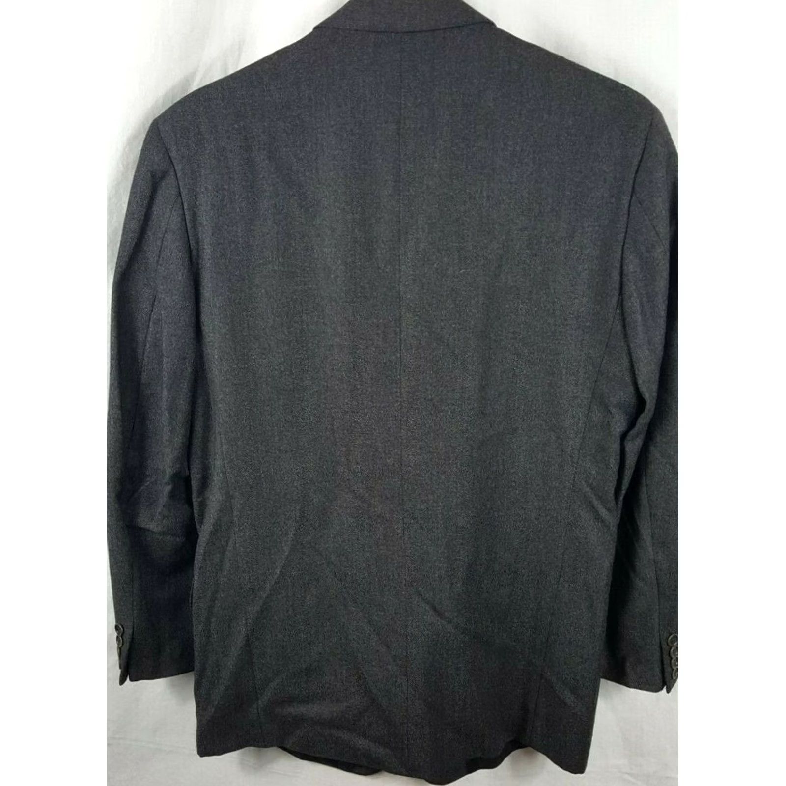 Vintage Bianchi Blazer Jacket Coat 48 Gray Tasmanian Wool Italy 2 Buttons Titanus Condor Size 48R - 5 Thumbnail