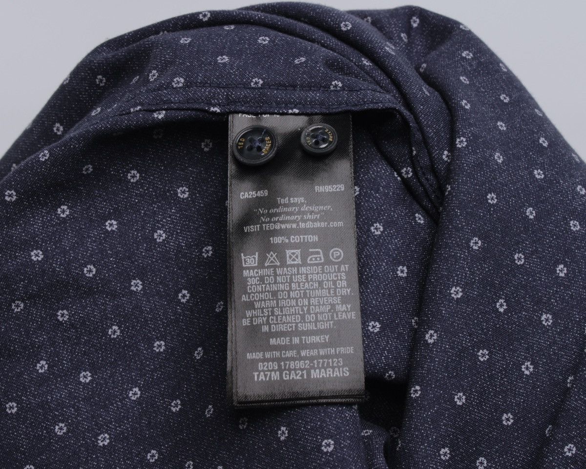 Designer × Ted Baker TED BAKER Marais Floral Geo Printed Long Sleeve Button Shirt Size US M / EU 48-50 / 2 - 15 Thumbnail