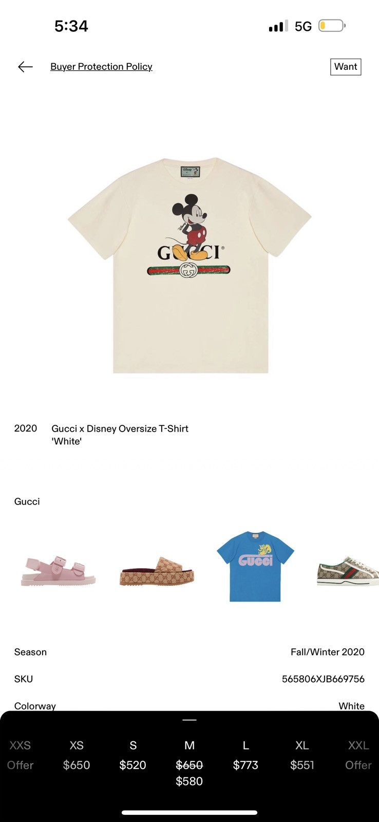 Gucci Disney Gucci shirt Size US M / EU 48-50 / 2 - 7 Thumbnail