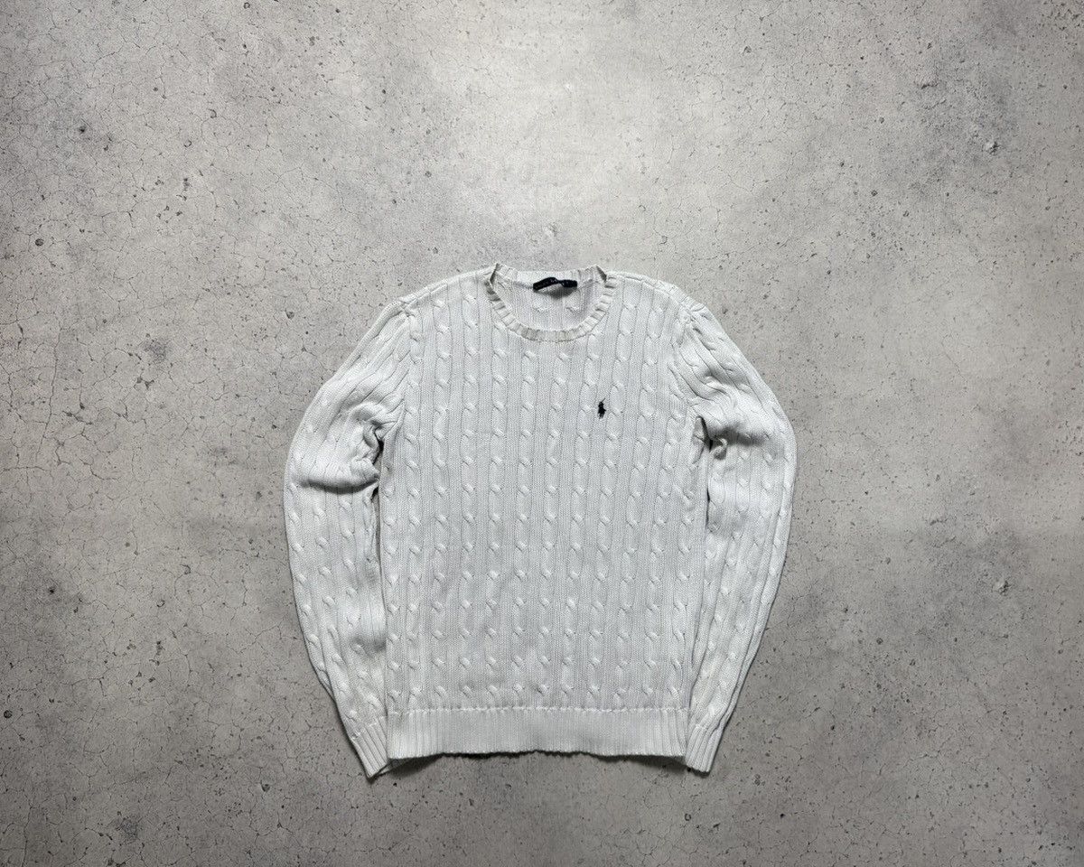 Polo Ralph Lauren Polo Ralph Lauren Women’s White Knitted Sweater Luxury Size L / US 10 / IT 46 - 1 Thumbnail