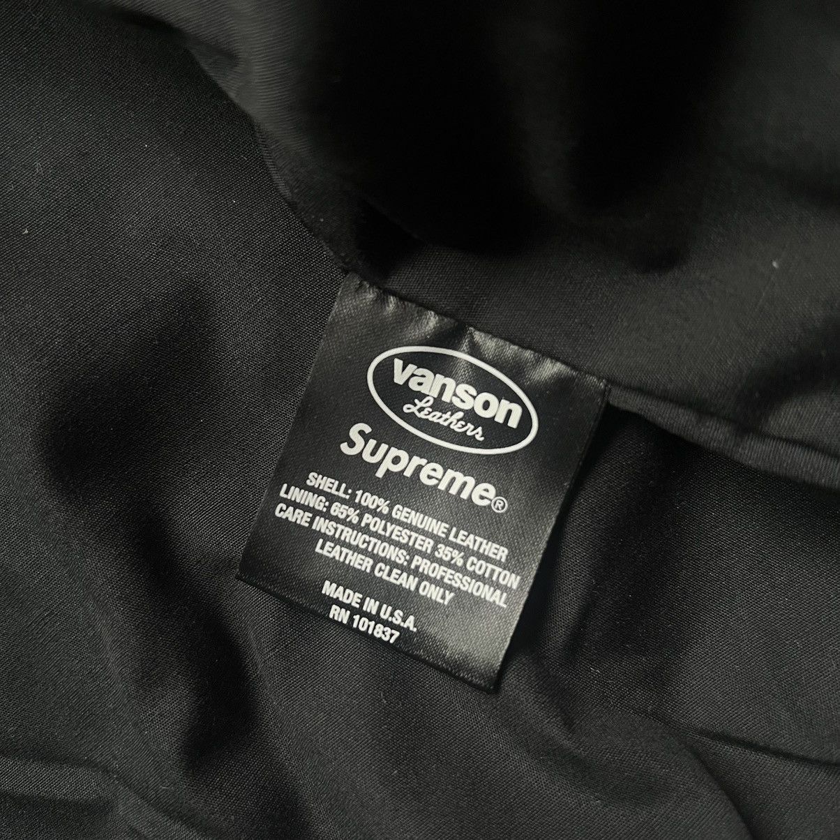 Supreme × Vanson Leathers Supreme x Vanson Leathers Ghost Rider Leather Jacket (White) Size US M / EU 48-50 / 2 - 15 Thumbnail