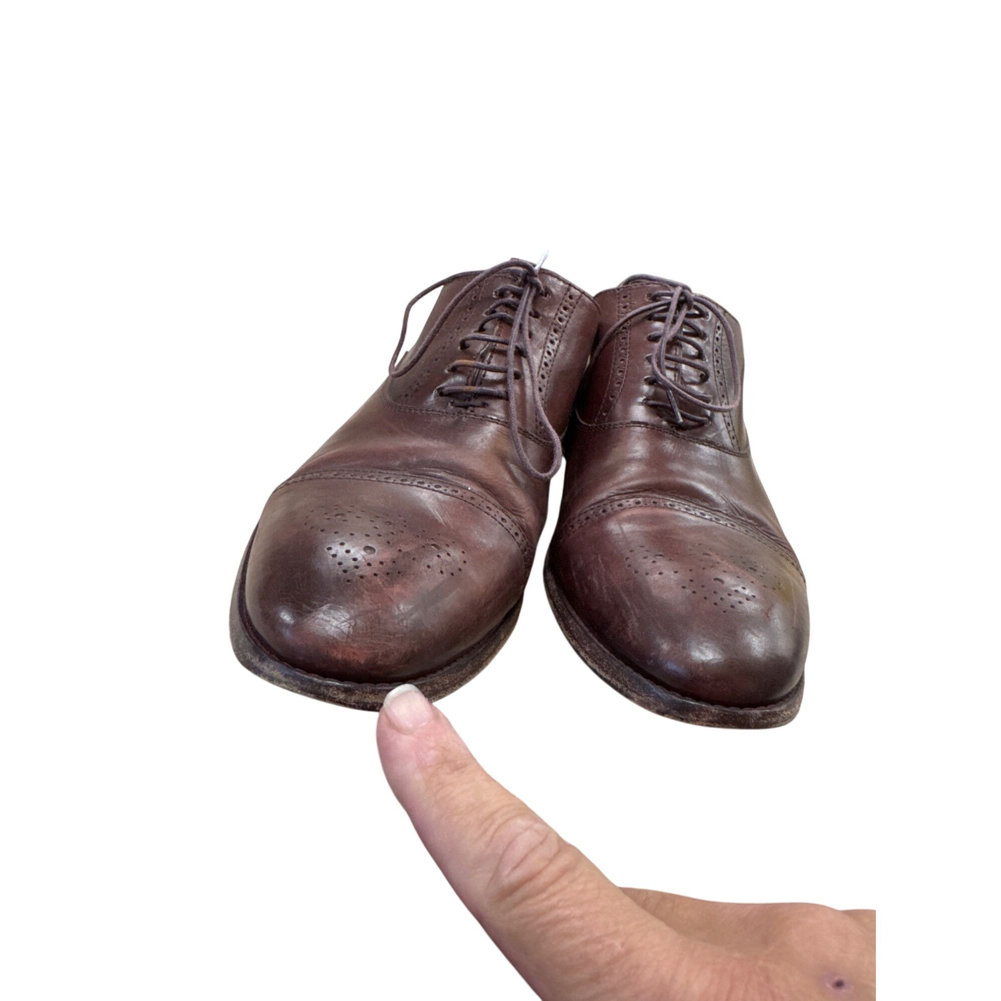 Paul Smith Paul Smith Mens Brown Leather Oxford Shoes Size 9 SKU 7039 Size US 9 / EU 42 - 6 Thumbnail