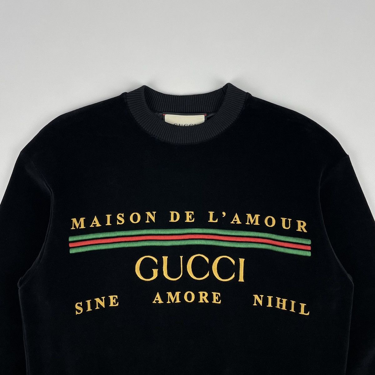 Gucci Gucci Maison De L'Amour Velvet Sweatshirt Size US S / EU 44-46 / 1 - 3 Thumbnail
