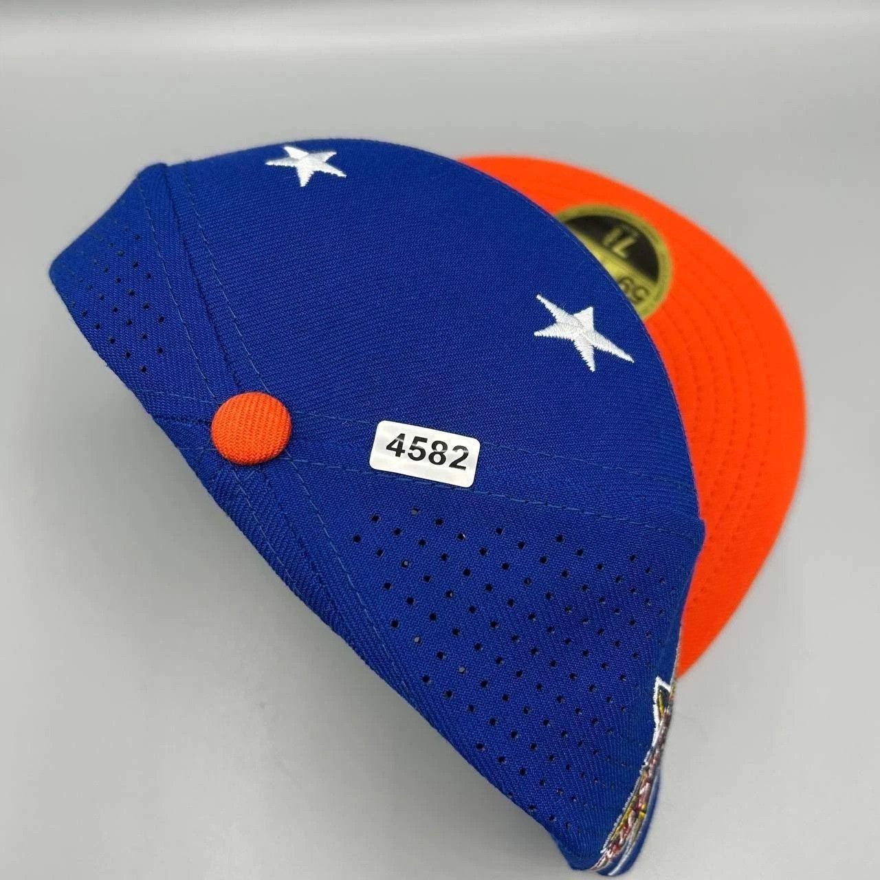 New Era New York Mets Hat Men 7 3/8 Blue Orange MLB Fitted Cap New Size ONE SIZE - 10 Thumbnail