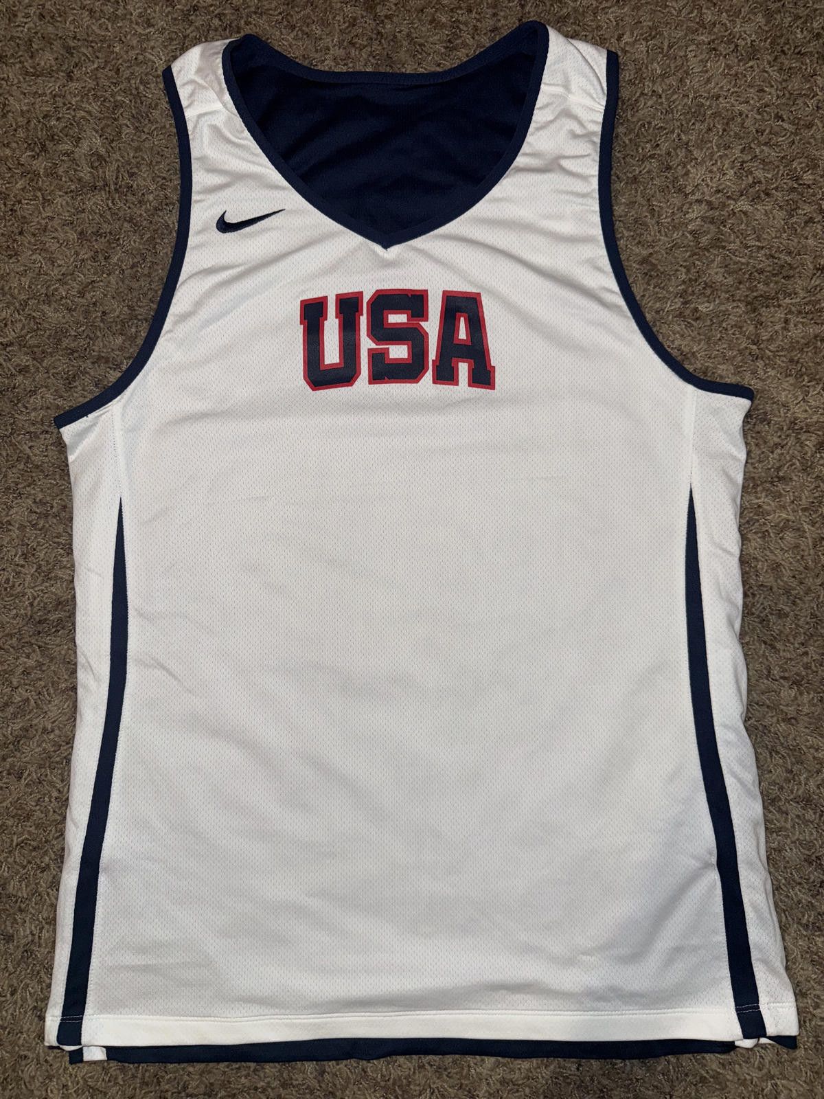 Nike Nike Men Olympic Team USA Tram Issue Stock Reversible Basketball Practice Jersey Size US XL / EU 56 / 4 - 7 Thumbnail