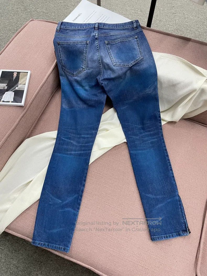 Chanel Chanel Cuban series blue faded jeans Size 25" / US 0 / IT 36 - 4 Thumbnail