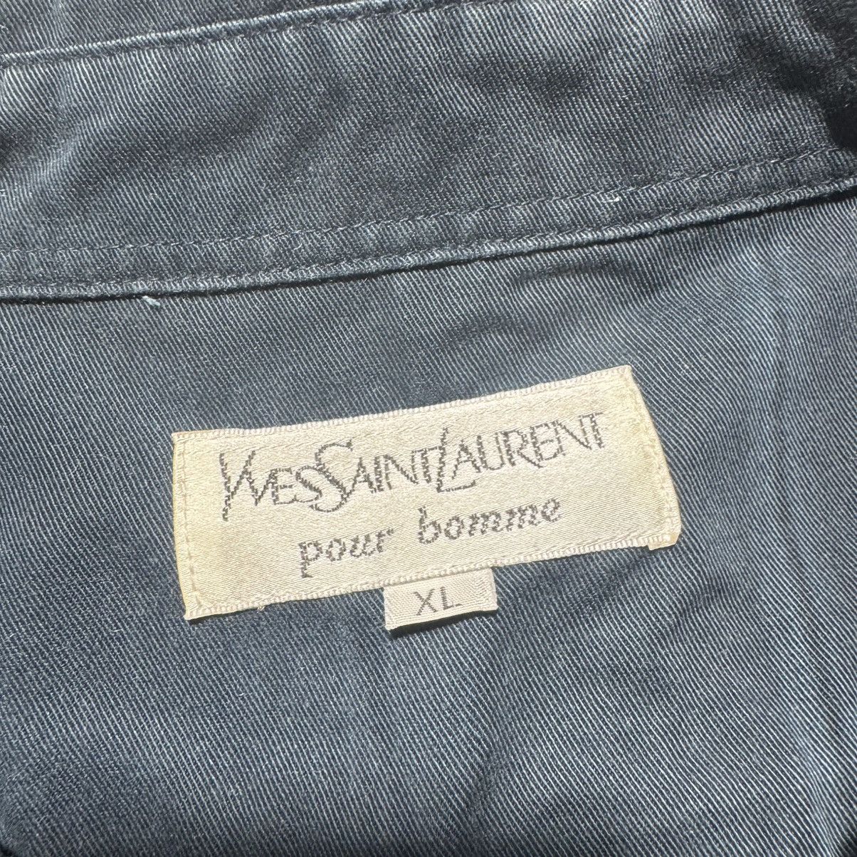 Yves Saint Laurent 90s saint laurent overshot button ups with big logo Size US XL / EU 56 / 4 - 7 Thumbnail