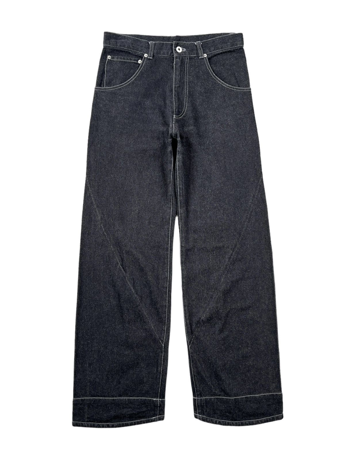 BERNINGS SHO Bernings Sho Wide Leg Reconstructed Jeans Size US 31 - 3 Thumbnail