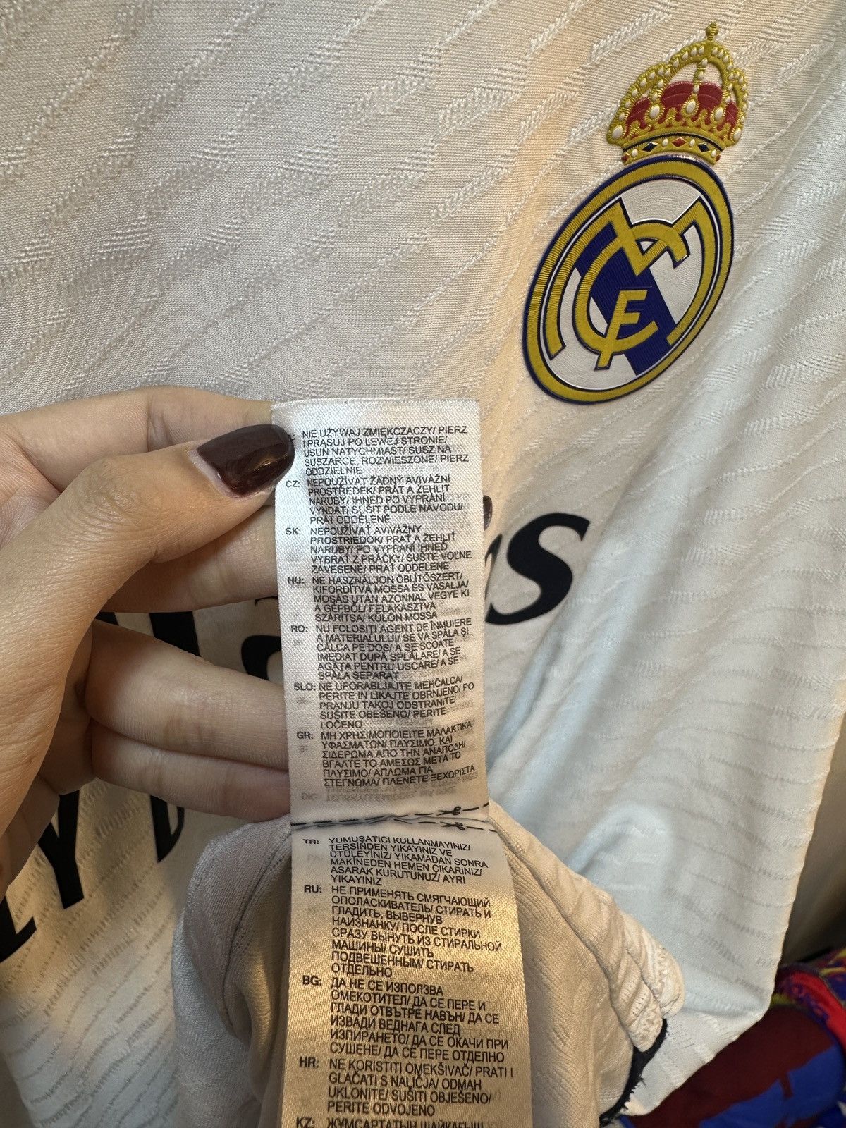Adidas 2023-2024 RealMadridLongSleevesHomeKitPlayerVersionBECKHAM23 Size US XXL / EU 58 / 5 - 7 Thumbnail