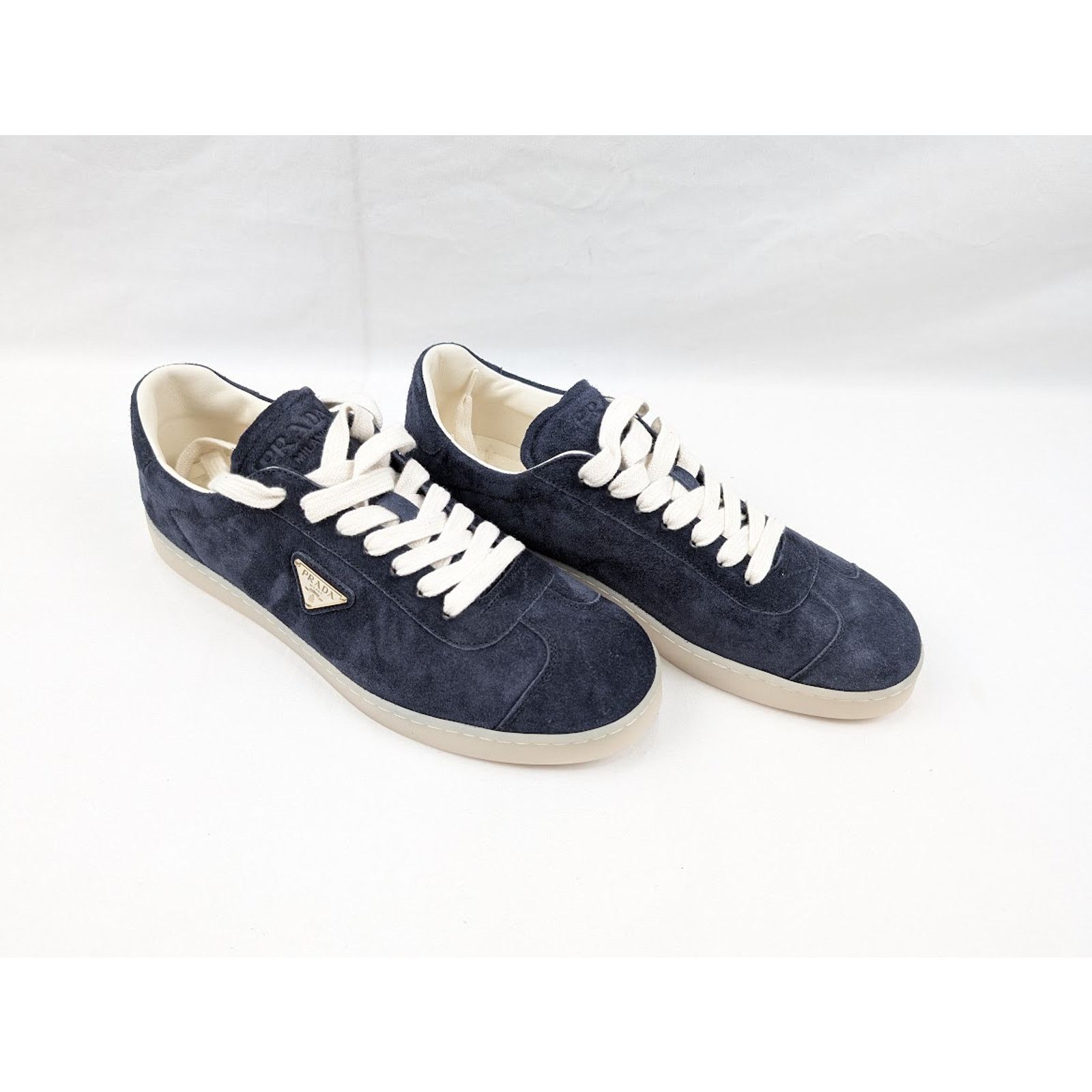 Prada o1rshd1 Low top Suede Sneakers in Bleu 11 Prada Size US 12 / EU 45 - 11 Thumbnail