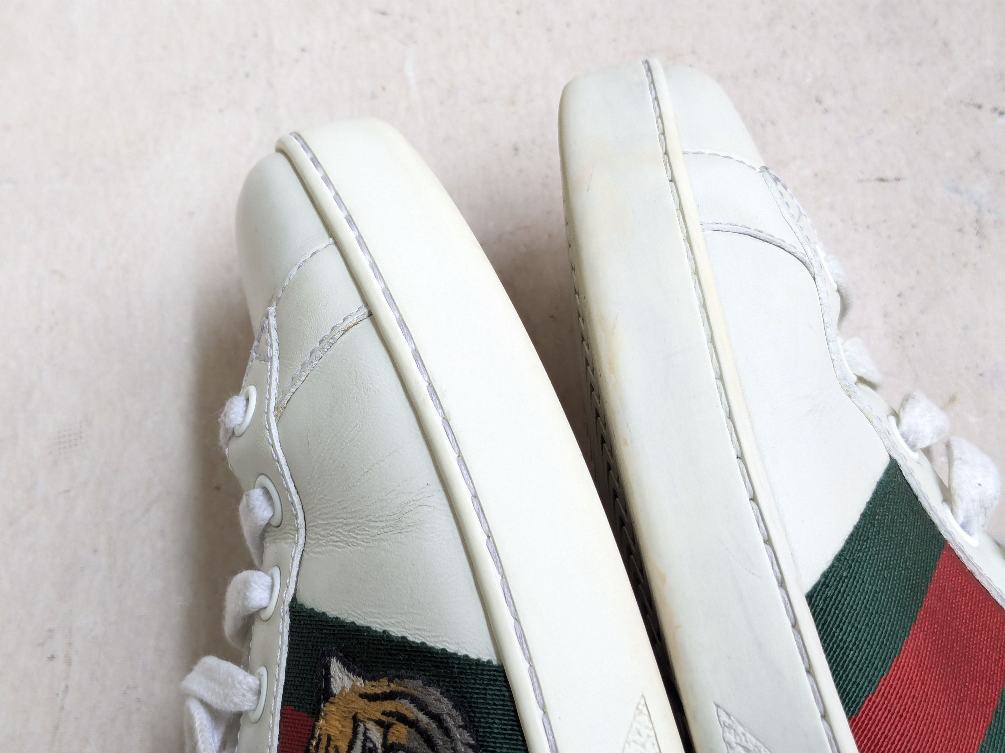 Gucci Gucci Ace Sneakers Low Leather Tiger Dog Patch Size US 10 / EU 43 - 6 Thumbnail