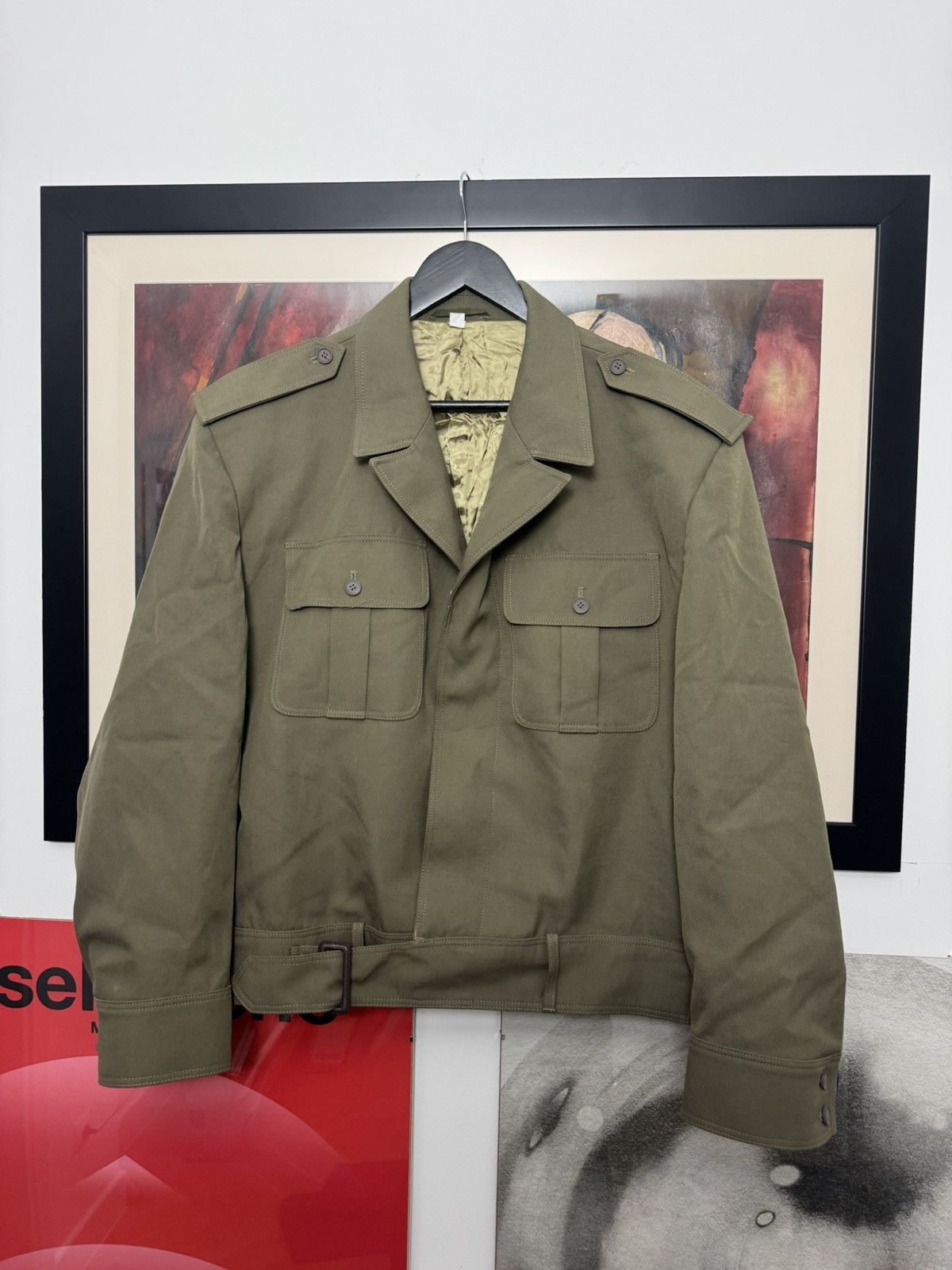 Vintage Rare Archive 80’s Military Cropped Boxy Jacket Army Polish Size US L / EU 52-54 / 3 - 1 Thumbnail
