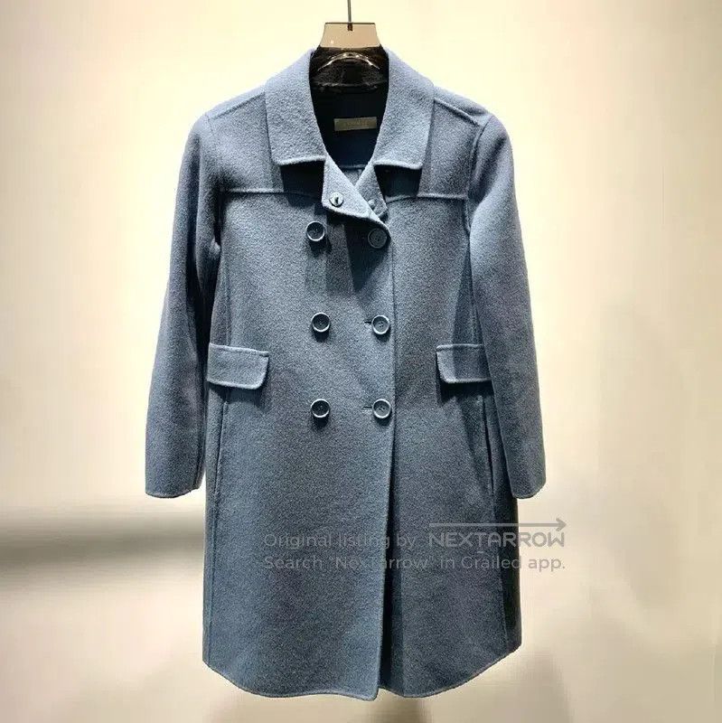 Max Mara MaxMara Blue Wool Women’s Coat . Size XXS / US 00 / IT 34 - 1 Thumbnail