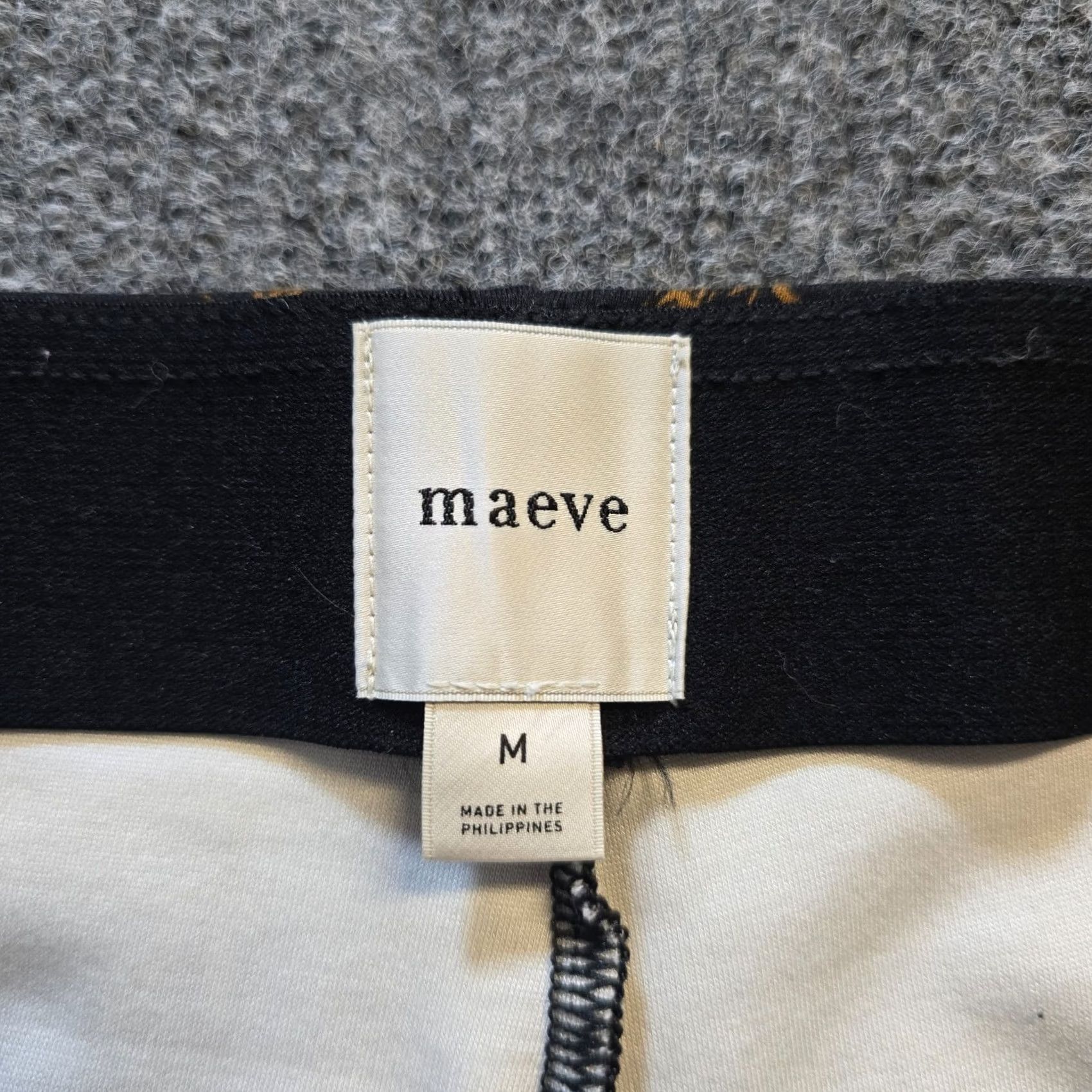 Vintage Maeve Pants Womens Black Flare Crop Ankle Floral Stretch Casual Size 32" / US 10 / IT 46 - 3 Thumbnail