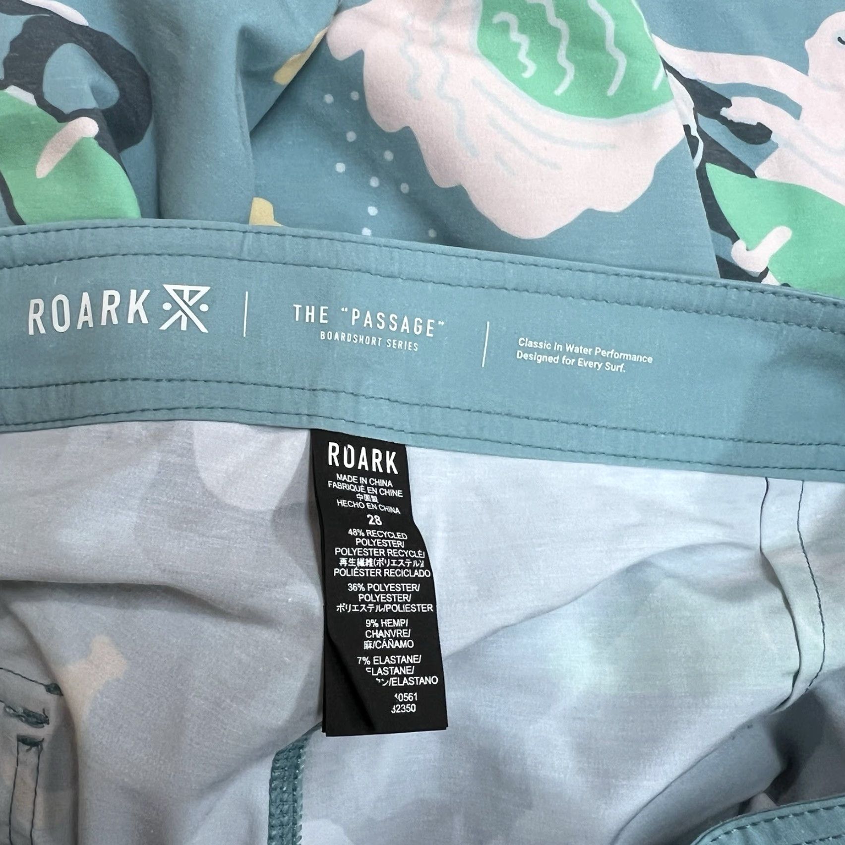 Roark ROARK The Passage Short Shorts Men’s 28 Turquoise Lined Casual Athletic Short Shorts Mens Regular Drawstring Inseam 9 in Size US 30 / EU 46 - 7 Thumbnail