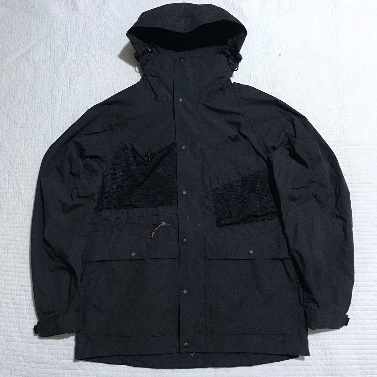 image of Avant Garde x Nanga White Label Nanga Takibi Mountain Parka Jacket in Black, Men's (Size Large)