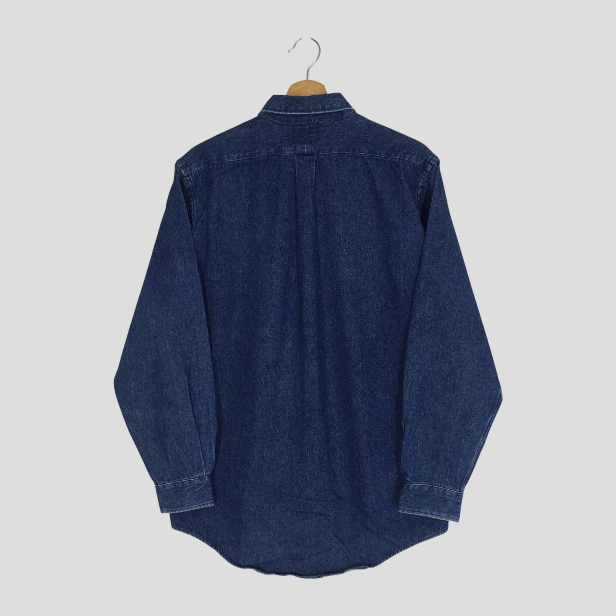 Polo Ralph Lauren Vintage 90's Polo Ralph Lauren Denim Shirt Polo Pony Jeans Size US M / EU 48-50 / 2 - 2 Thumbnail