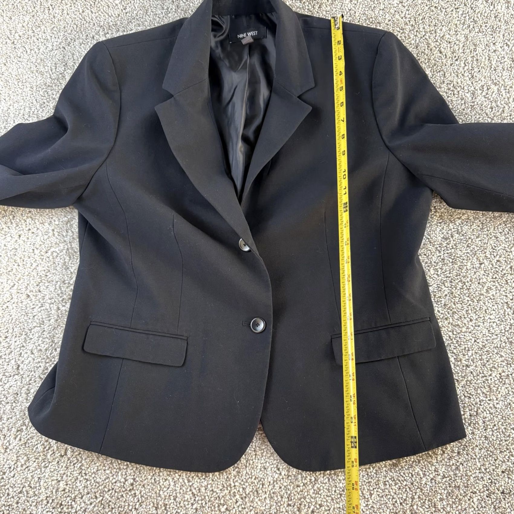 Nine West Nine West Blazer Jacket Womens 16 Black One-Button Lined Career Work Office Jacket Size XXL / US 16-18 / IT 52-54 - 5 Thumbnail