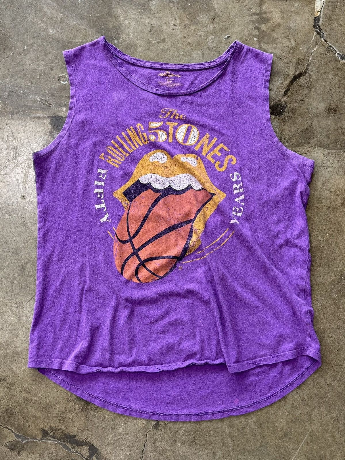 Vintage Vintage The Rolling Stones Los Angeles Lakers Tee Large Size US L / EU 52-54 / 3 - 2 Thumbnail