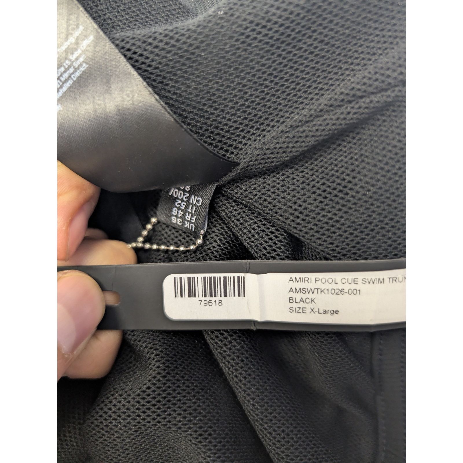 Amiri o1rshd1 Pool Cue Swim Trunk Shorts in Black Size US 36 / EU 52 - 22 Thumbnail