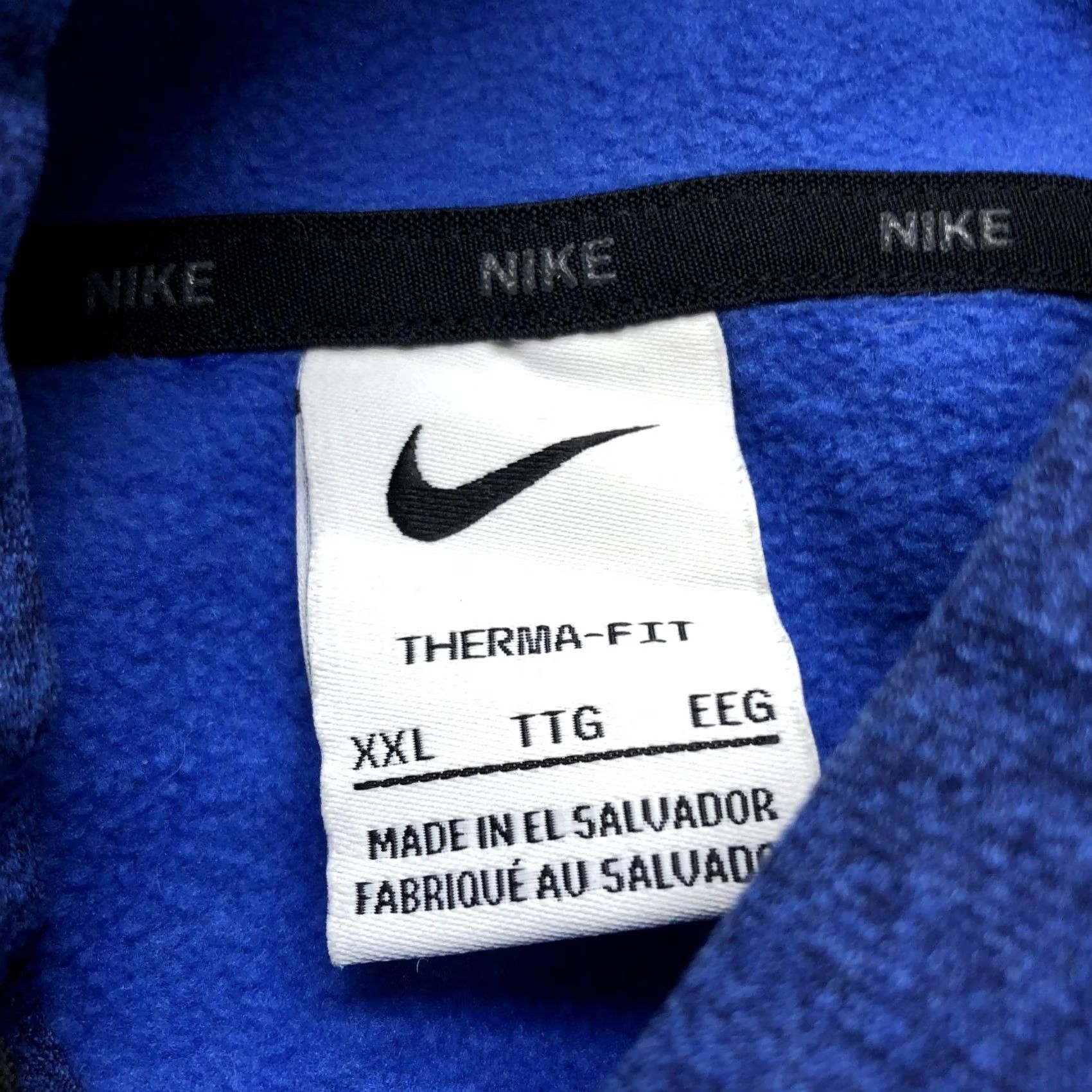 Nike Nike Therma-Fit Hoodie Mens 2XL Blue Pullover Fleece Sweatshirt Swoosh Logo Size US XXL / EU 58 / 5 - 6 Thumbnail