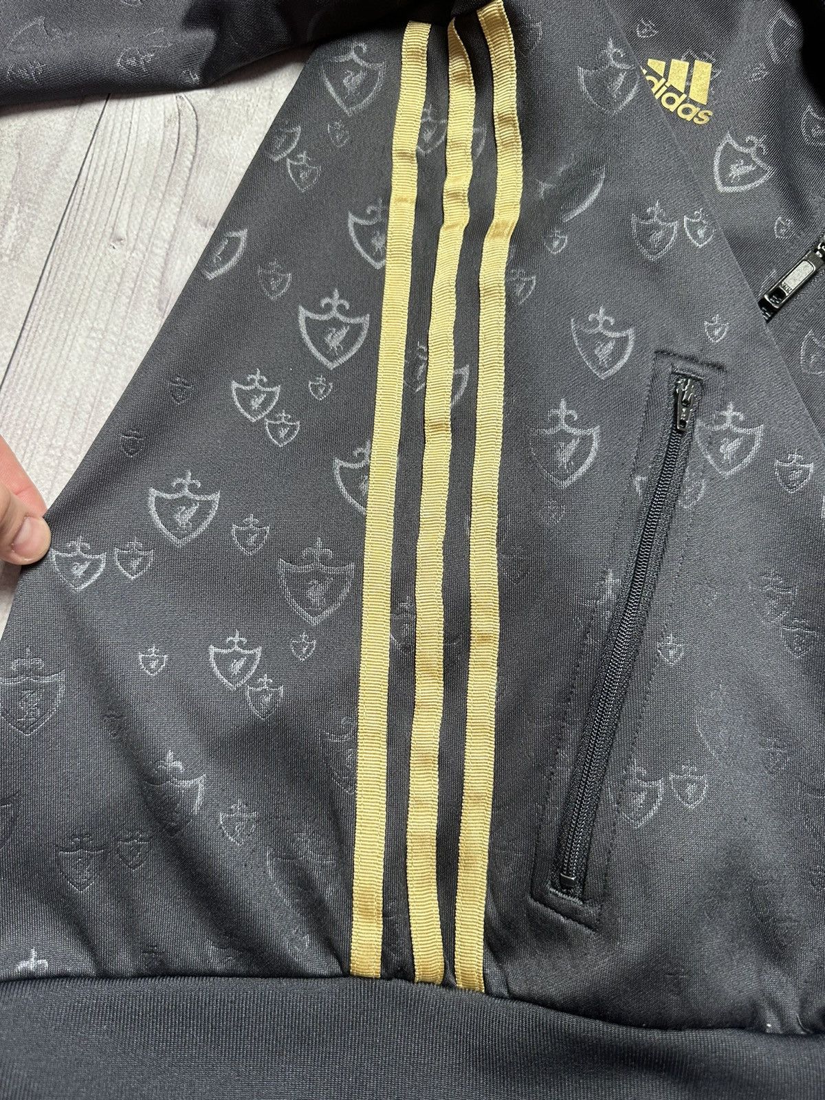 Vintage Vintage adidas Liverpool soccer track jacket monogram logo Size US L / EU 52-54 / 3 - 8 Thumbnail