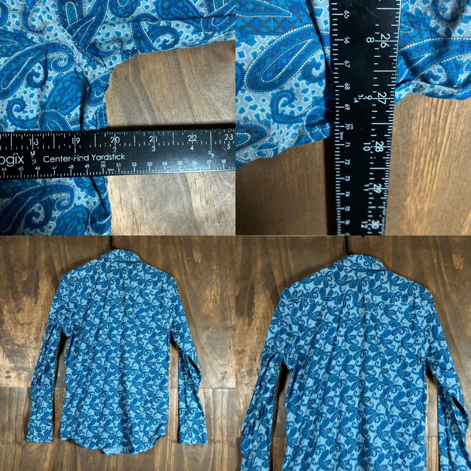 Cody James Cody James Mens Shirt Blue Paisley Regular Fit Pearl Snap Western Long Sleeve S Size US S / EU 44-46 / 1 - 8 Thumbnail