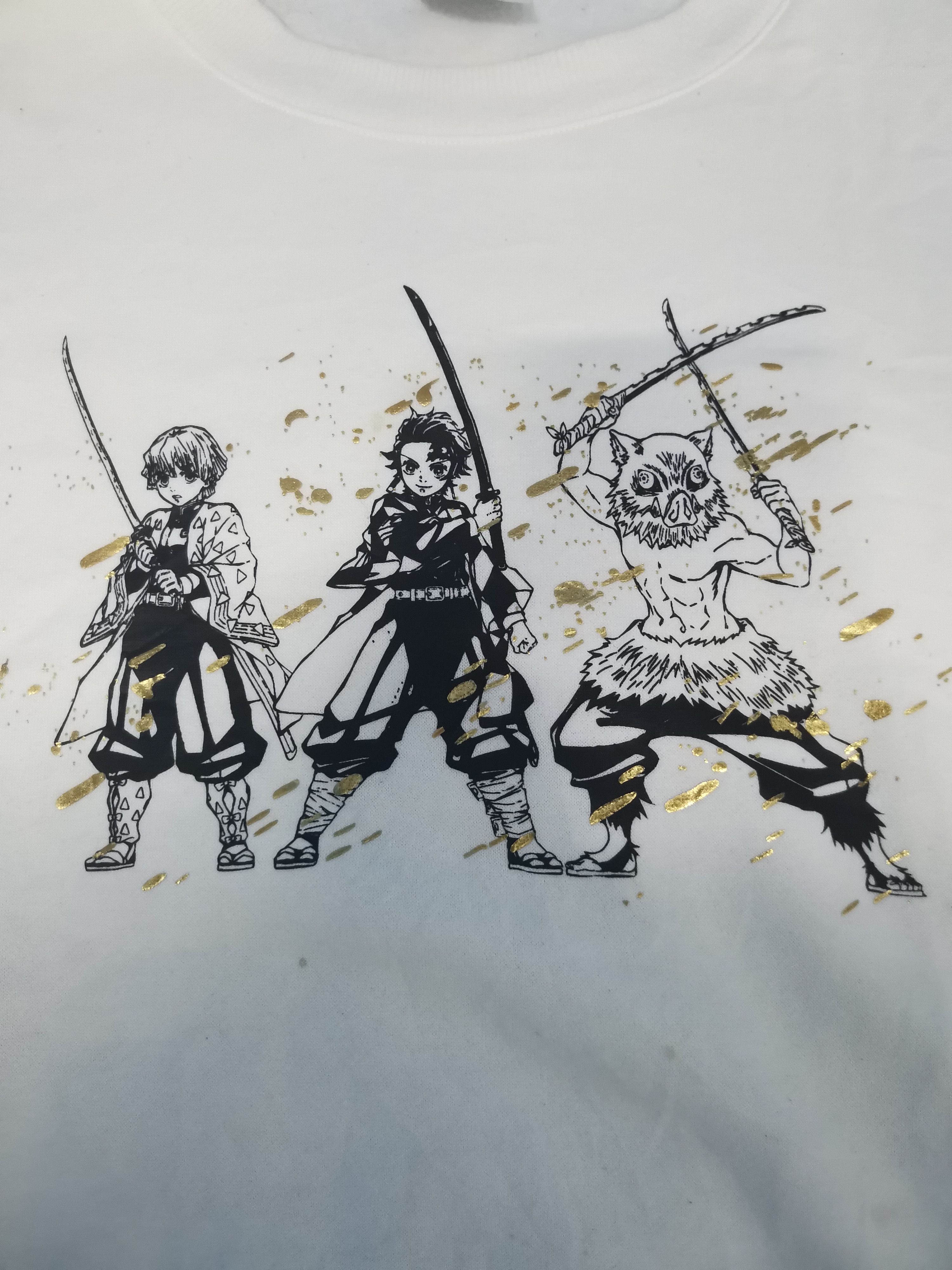 image of Anima x Cartoon Network Demon Slayer Japan Anime Sweatshirt Akira Bleach Evangelion in White (Size 