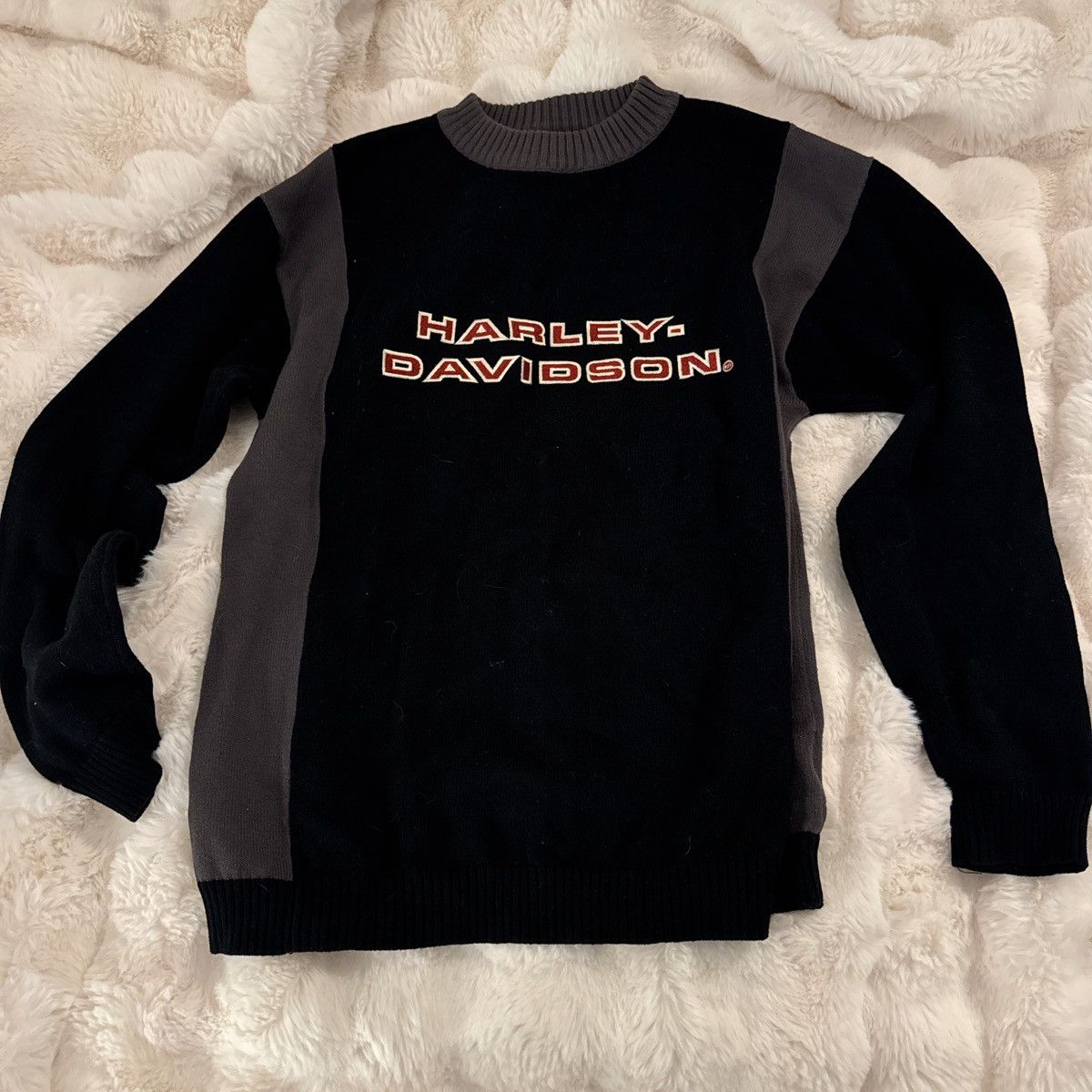 Harley Davidson Vintage Harley Davidson knit sweater Size US XL / EU 56 / 4 - 1 Thumbnail