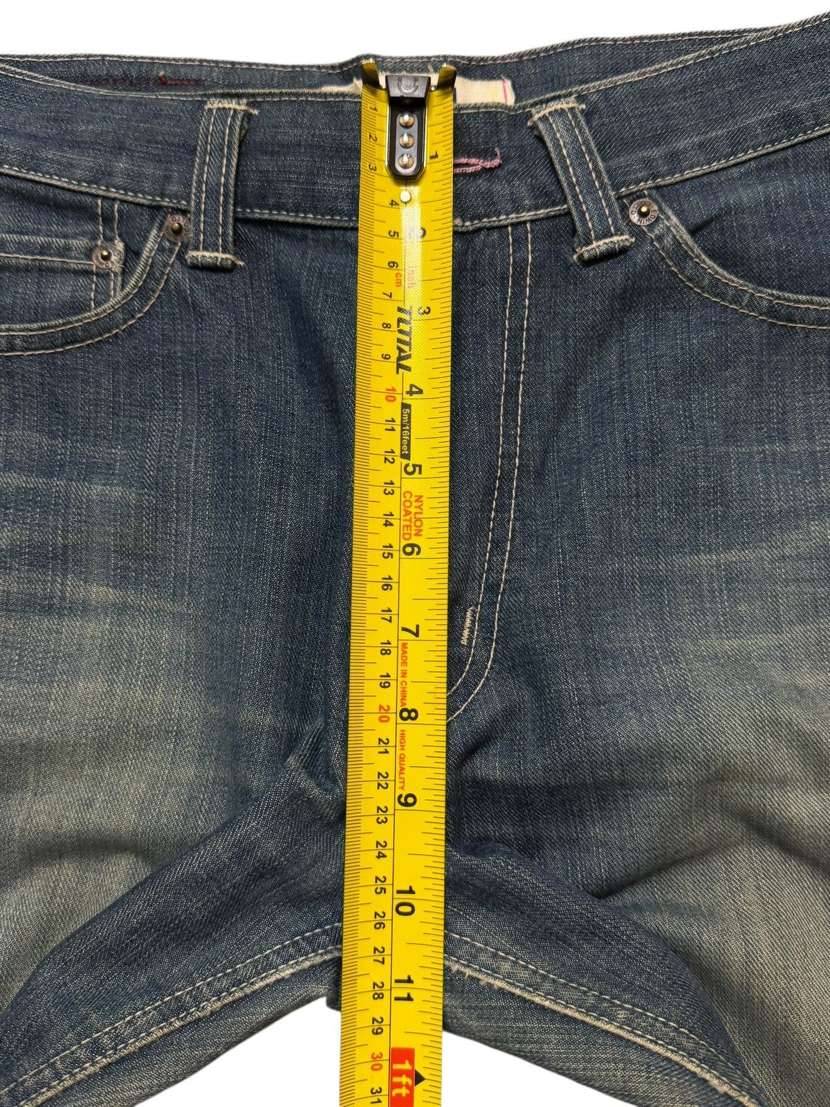 Edwin Vintage 90s Edwin Classic Blue Faded Wash Distress Jeans Size 28" / US 6 / IT 42 - 11 Thumbnail