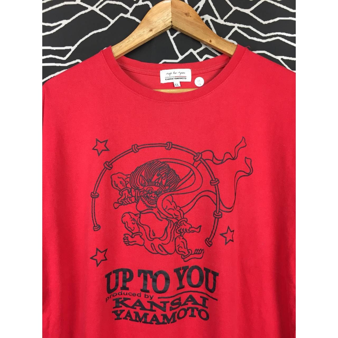 Japanese Brand Vtg Kansai Yamamoto Up To You Raijin Thunder God Graphic Tee Size US L / EU 52-54 / 3 - 3 Thumbnail