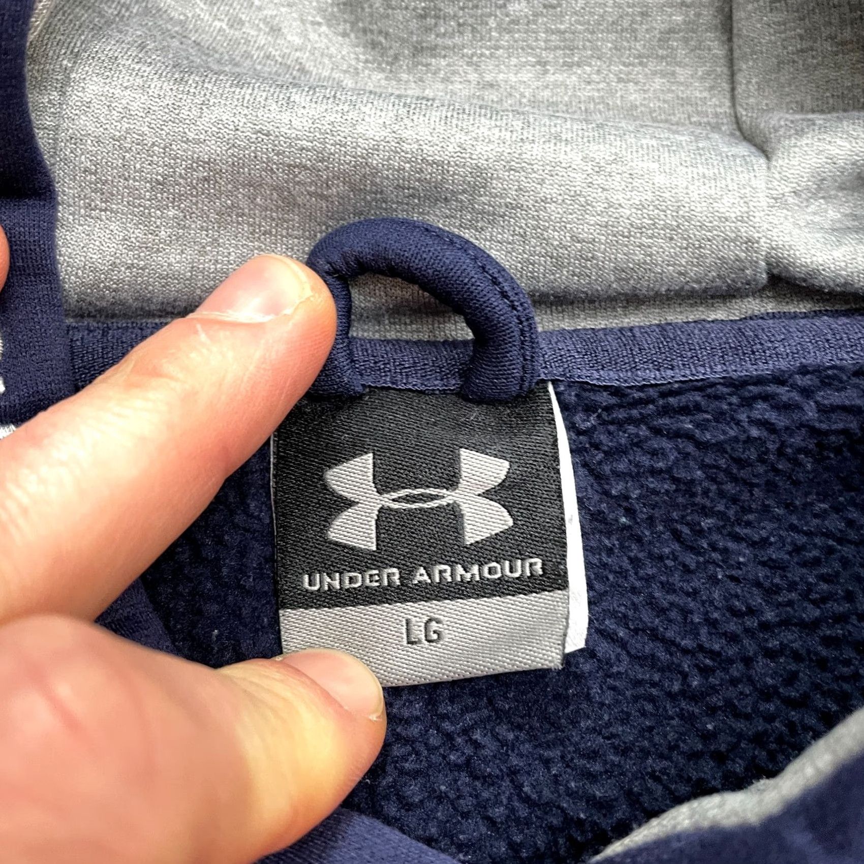 Under Armour Under Armour Hoodie Pullover Sweatshirt Mens Large Navy Blue Graphic Active Size US L / EU 52-54 / 3 - 6 Thumbnail