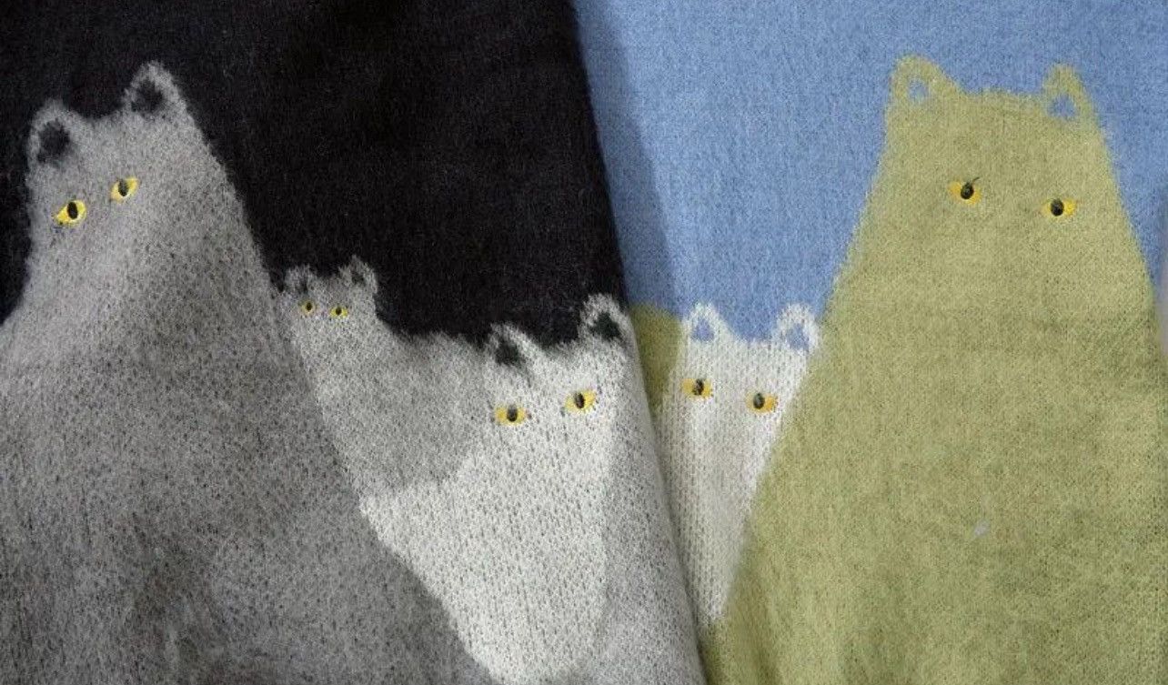 Other Cat Knitted Sweater Oversized Hip Hop Streetwear Size US M / EU 48-50 / 2 - 5 Thumbnail