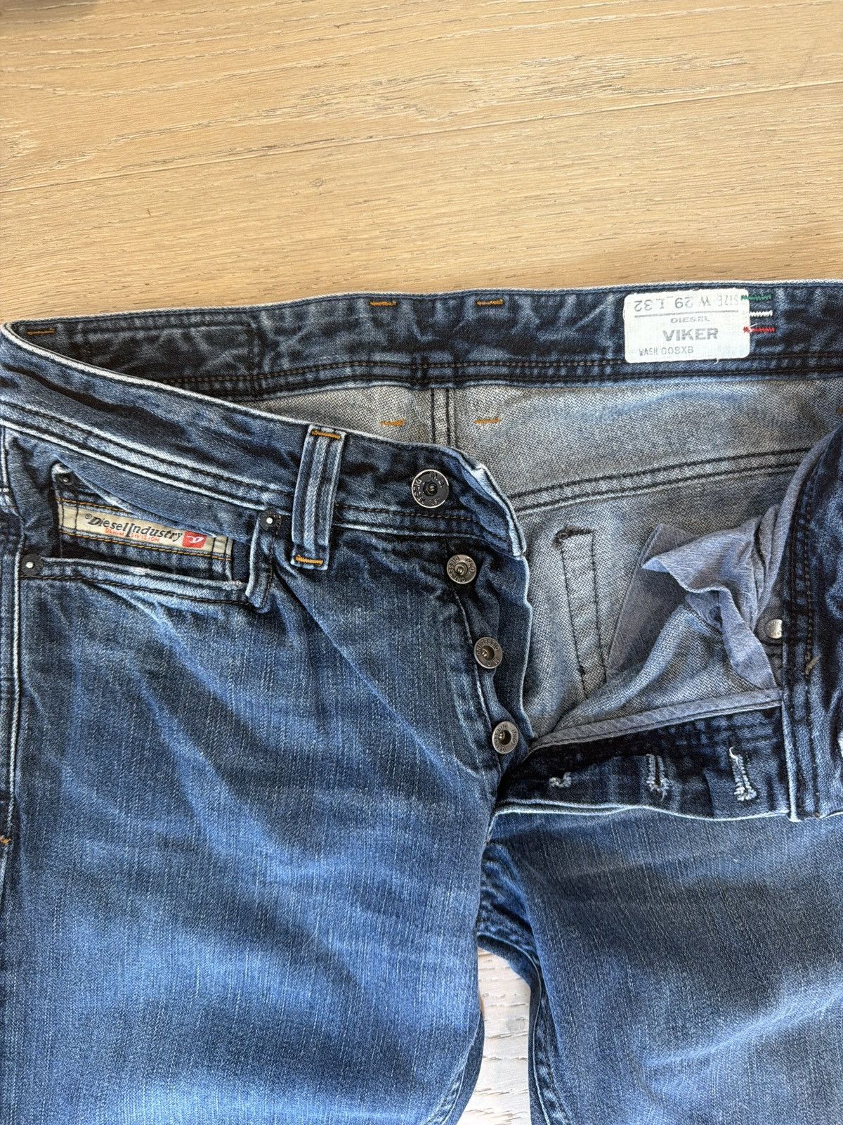 Diesel Vintage Y2K Diesel Viker Straight Leg Jeans 29x32 Dark Wash Size US 30 / EU 46 - 2 Thumbnail