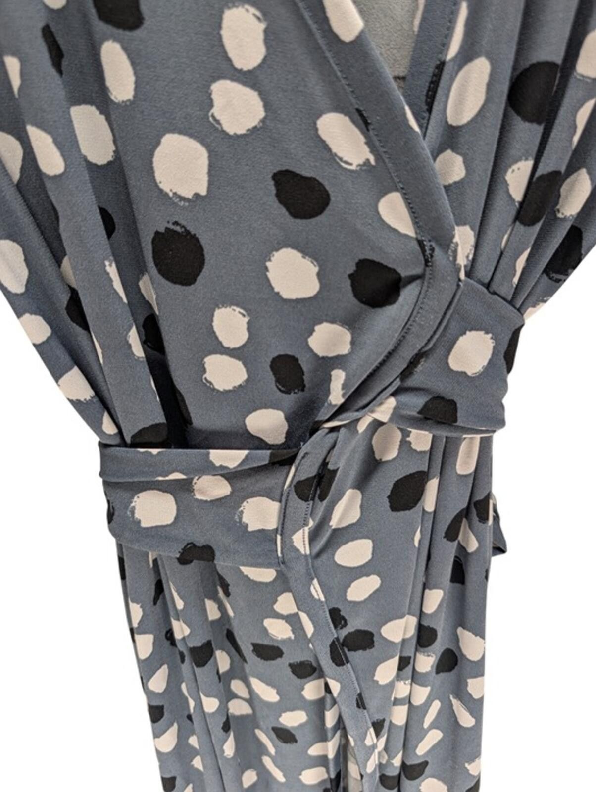Banana Republic Banana Republic XS Blue Polka Dot Wrap Dress Tie Waist Wrap Size XS / US 0-2 / IT 36-38 - 3 Thumbnail