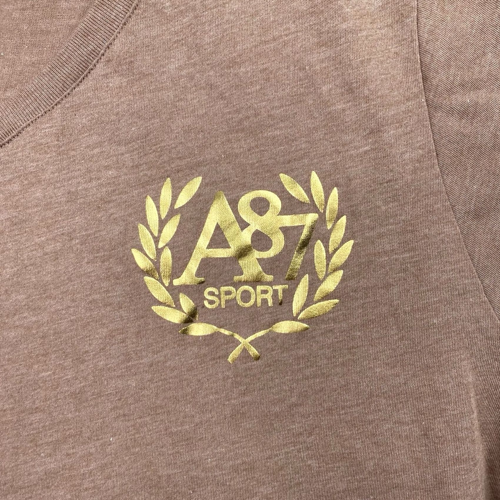Vintage Aéropostale A87 T-Shirt Women's 2X Brown V-Neck Pullover Short Sleeve Activewear Casual Sportswear Sweatshirt Style Size XXL / US 16-18 / IT 52-54 - 2 Thumbnail