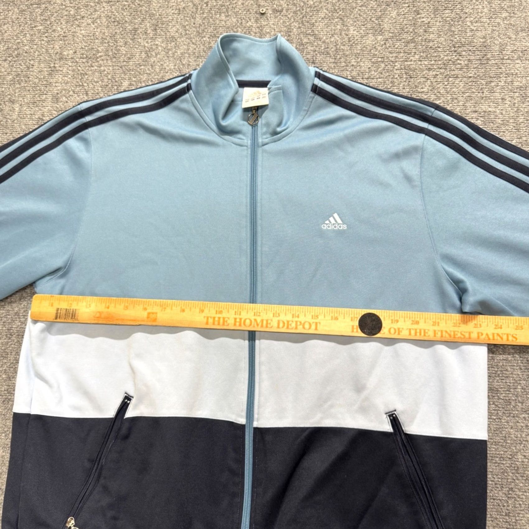 Adidas VTG Adidas Jacket Men 2XL Track Full-zip 3 Stripes Blue Black Sportswear Y2K Size US XXL / EU 58 / 5 - 6 Thumbnail