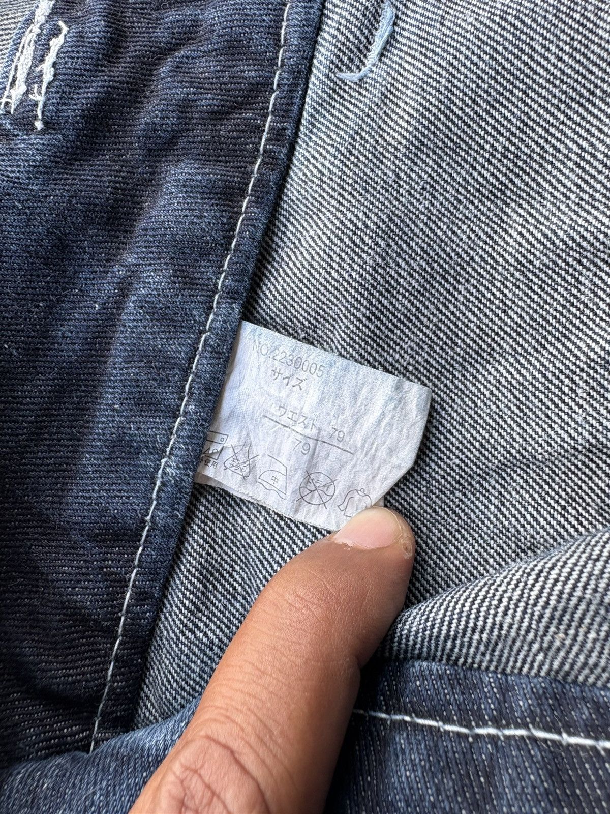 Japanese Brand Floral Cross Streetwear Double Waist Distressed Denim Size US 34 / EU 50 - 15 Thumbnail
