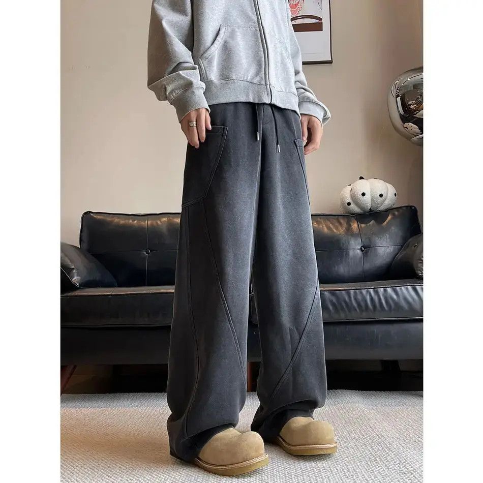 Japanese Brand Retro loose washed patchwork pocket jeans Size US 32 / EU 48 - 6 Thumbnail