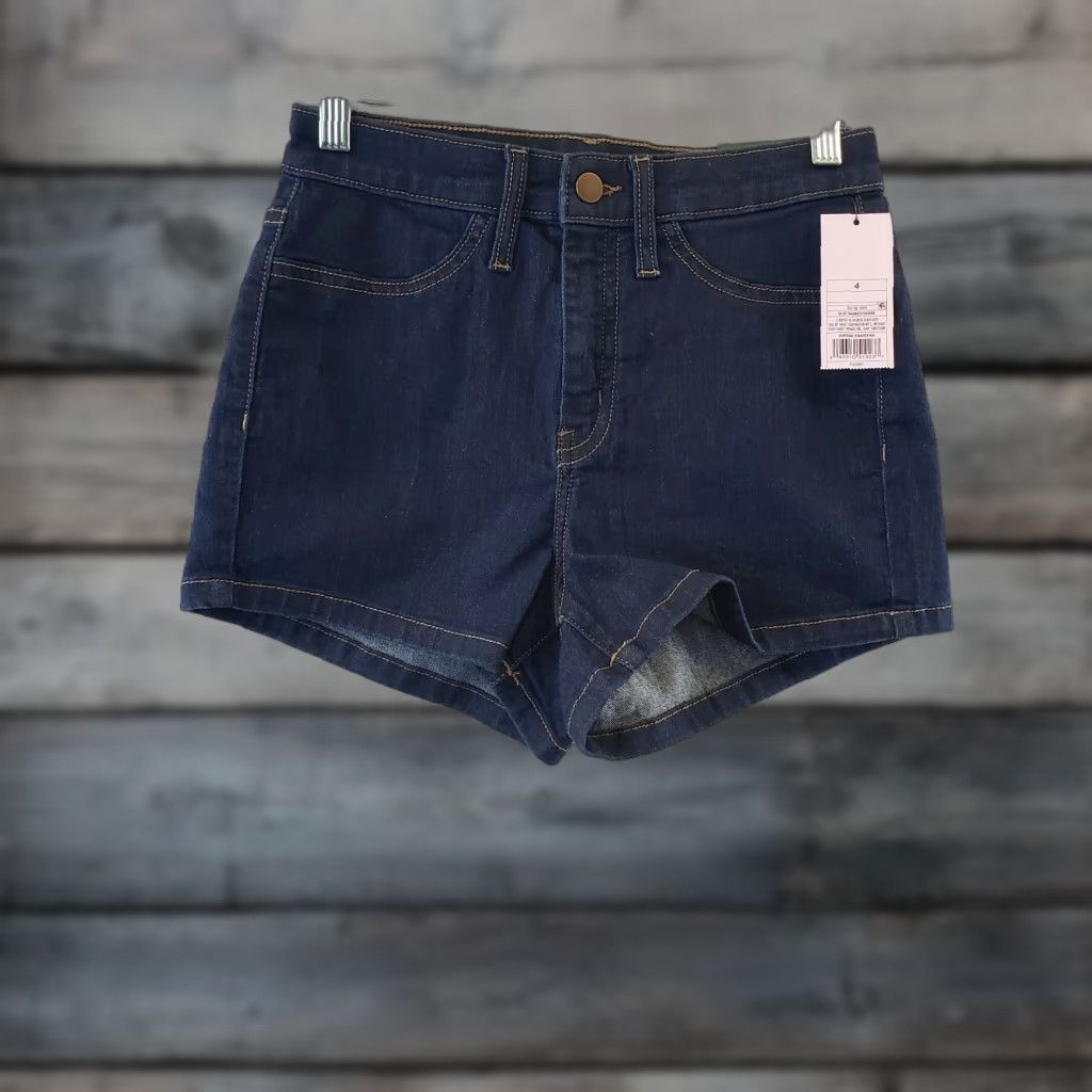 Vintage Wild Fable Shorts Womens Sz 4 Blue Dark Wash Denim High Rise Size 27" / US 4 / IT 40 - 1 Thumbnail