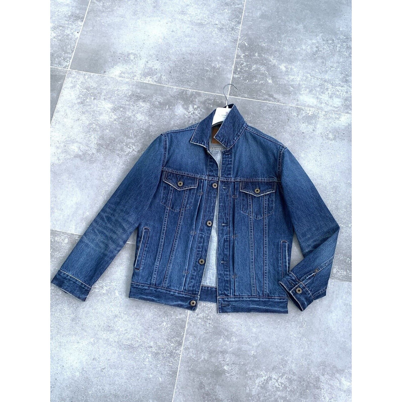 Japan Blue × Japanese Brand Men's JAPAN BLUE JEANS Denim Trucker Jacket Bomber Coat S-M Size US M / EU 48-50 / 2 - 13 Thumbnail