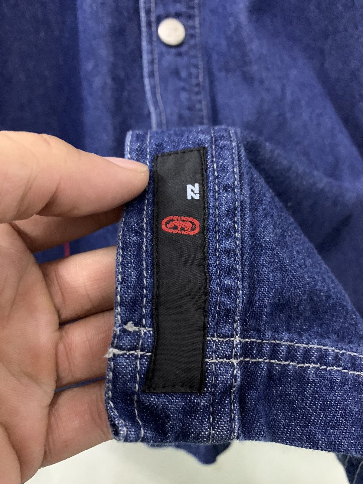 Ecko Unltd. RARE Ecko Function Denim Buttons Up Big Logo Size US XL / EU 56 / 4 - 7 Thumbnail