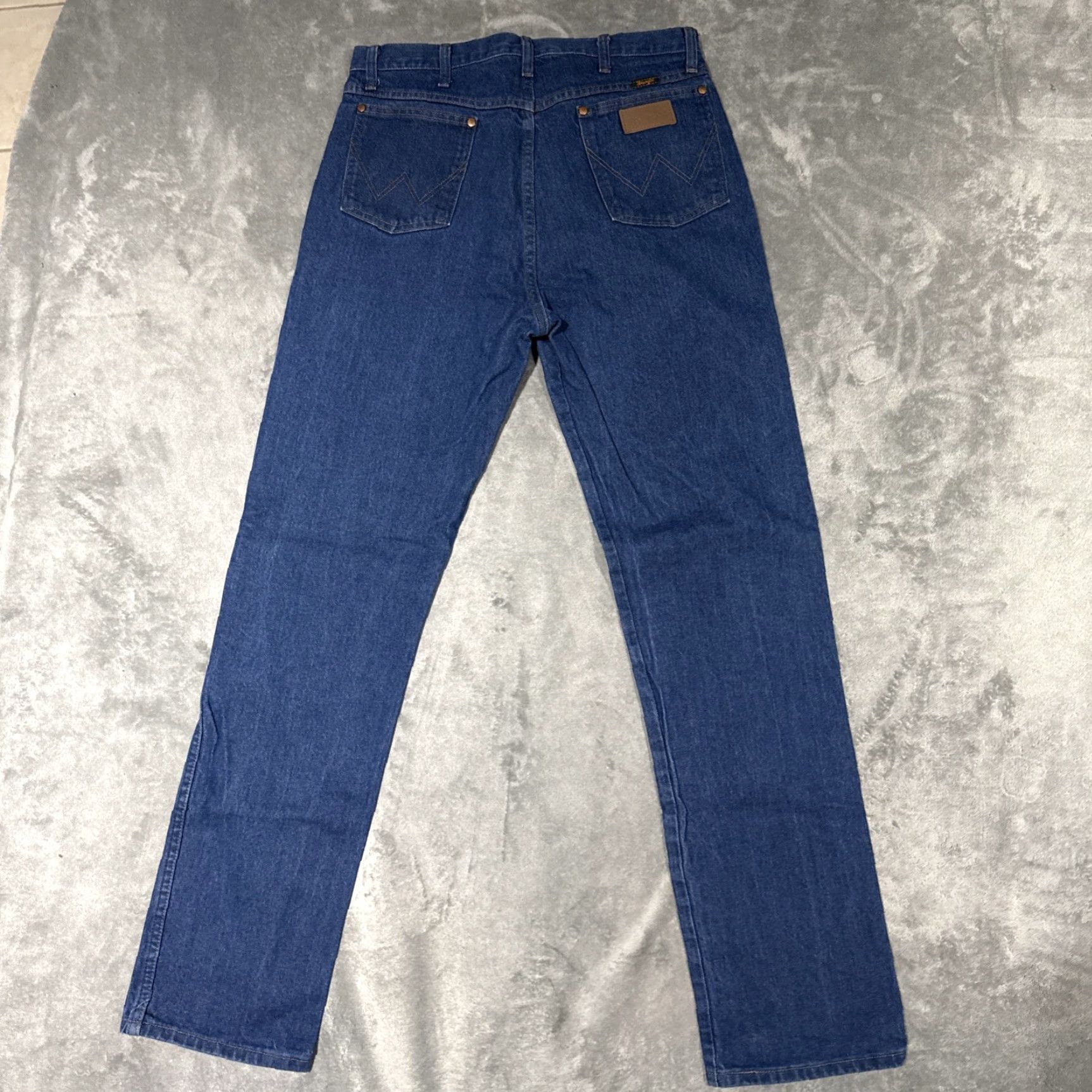Wrangler Wrangler Jeans Mens 34x35 Blue Denim Original Fit Cowboy Cut Western Tag 36x36 Size US 34 / EU 50 - 7 Thumbnail