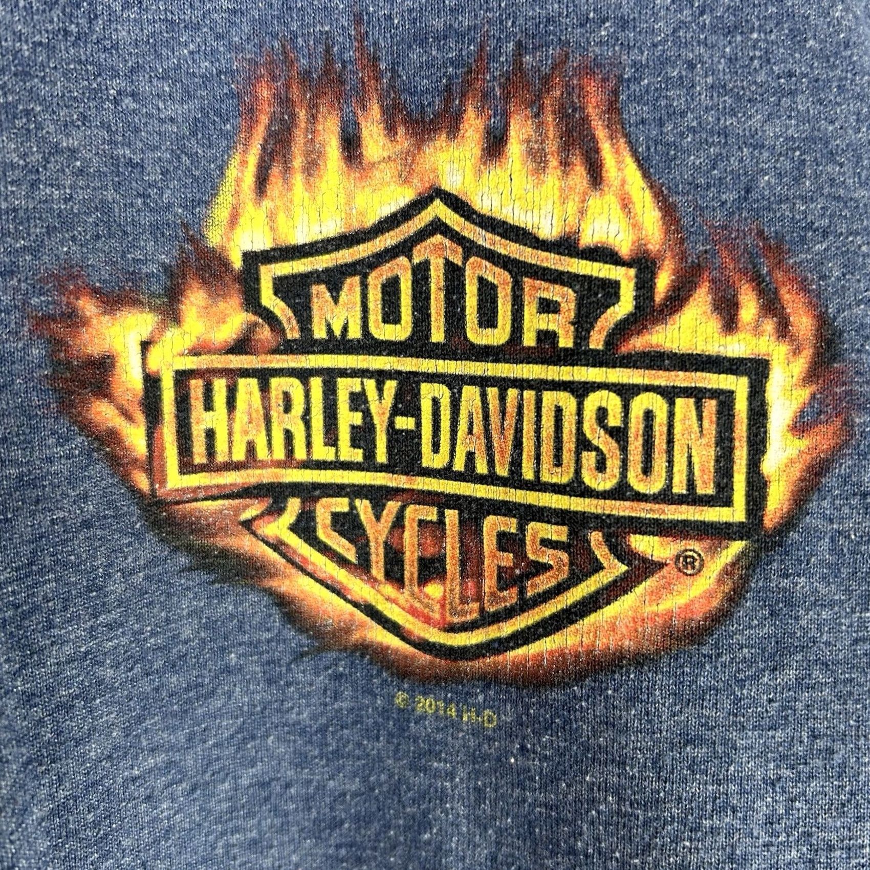 Harley Davidson Harley-Davidson Shirt Mens Small Blue Short Sleeve Flames Beach Orlando Florida T-Shirt USA Florida Motorcycle Biker Beach Mens Size US S / EU 44-46 / 1 - 3 Thumbnail