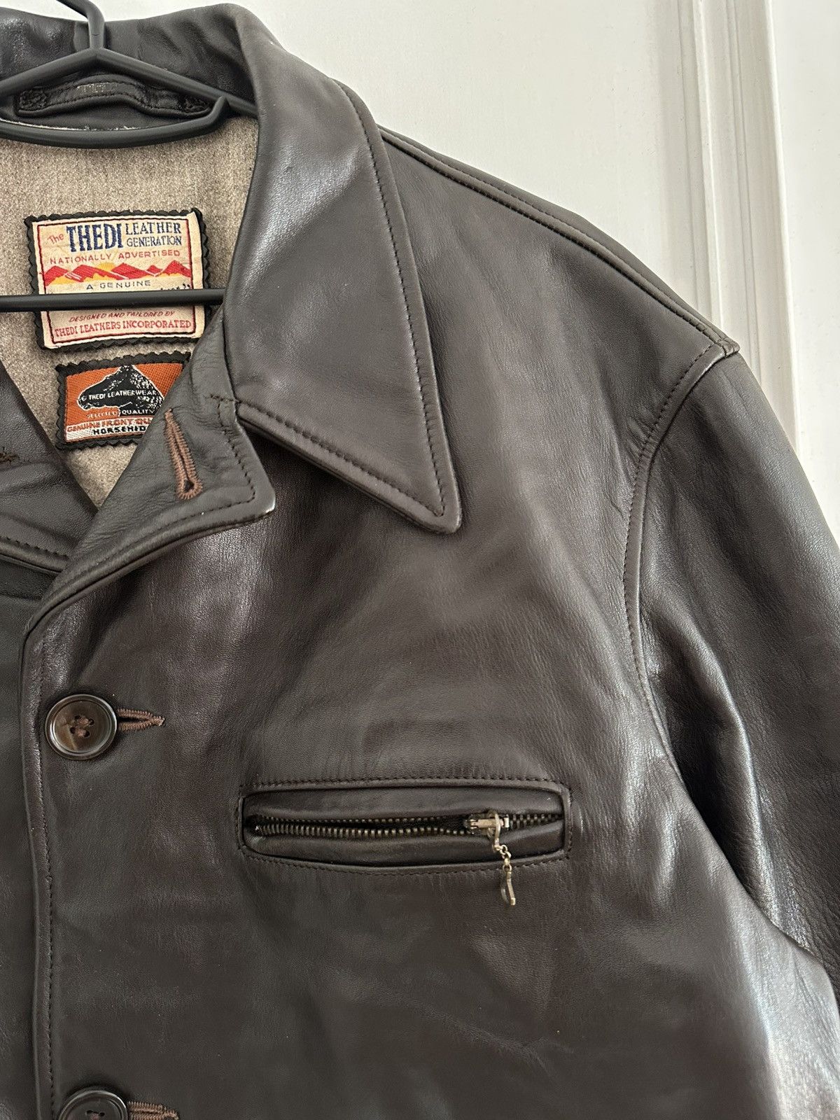 Thedi Thedi Vintage Military Army Style Cropped Leather Jacket Size US M / EU 48-50 / 2 - 12 Thumbnail