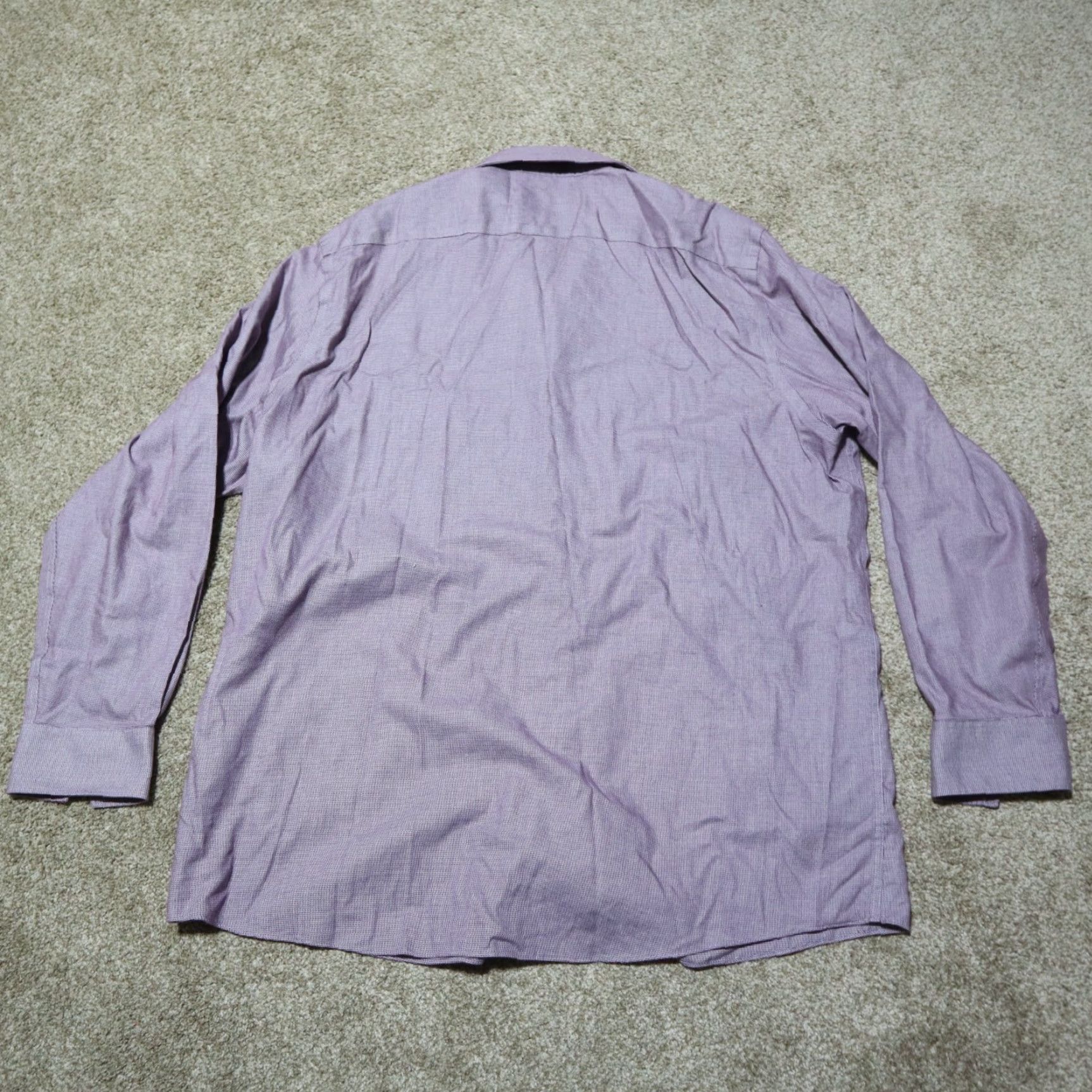 Michael Kors Michael Kors Purple Button-Down Dress Shirt Long Sleeve Men Size 17 34/35 Size 46R - 8 Thumbnail