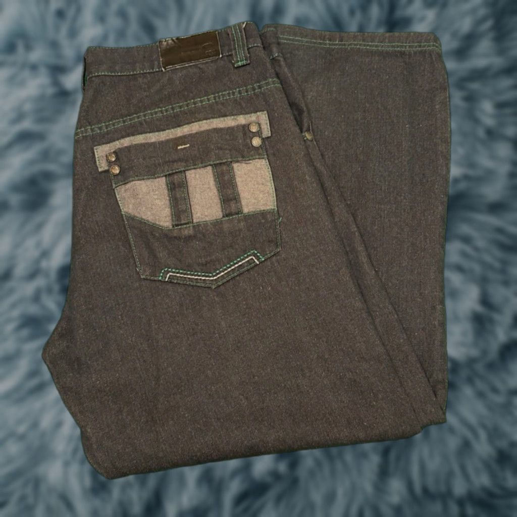 Vintage VINTAGE DMAX Jeans Baggy Hip Hop Skater Grunge Y2K Mens 40 Dark Wash 40x32 Grunge Hip Hop Jeans Mens Size US 40 / EU 56 - 1 Thumbnail