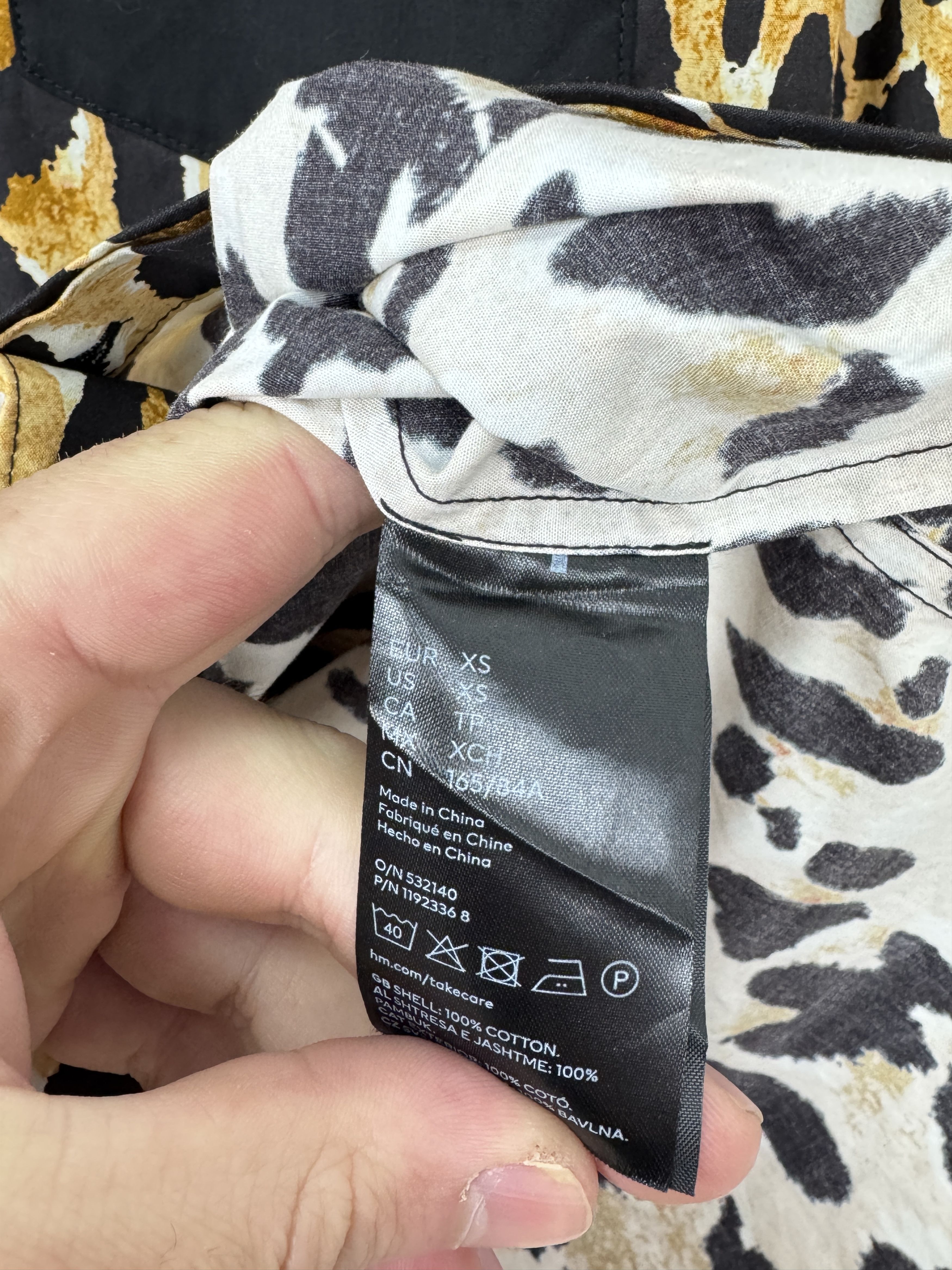 H&M NWOT PACO RABANNE x H&M Animal Leopard Print Shirt Size US XS / EU 42 / 0 - 12 Thumbnail